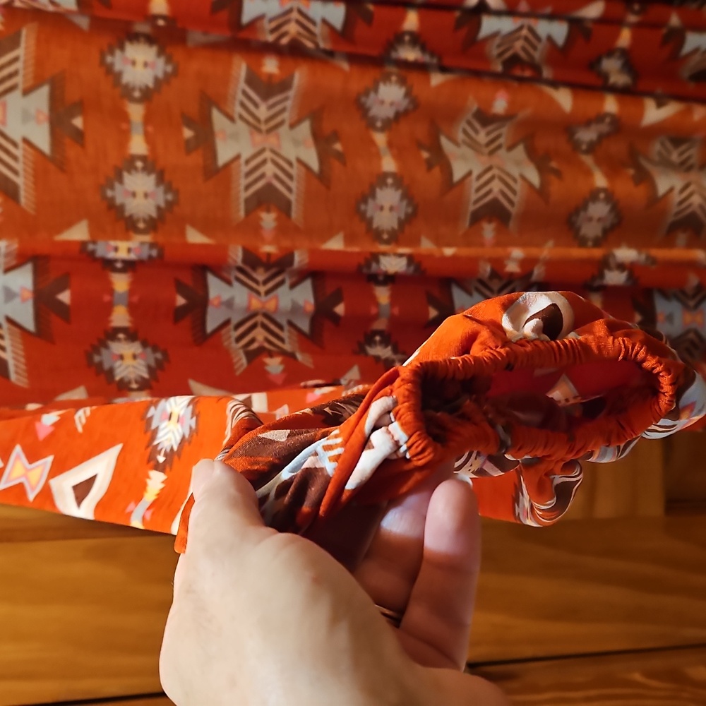 Red Geometric Patterned Kimono - Picture 2 of 5